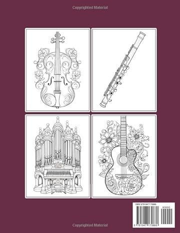 Music Coloring Book For Inmates: 70 Coloring Pages For Adults With Beautiful Stress Relieving Designs for Relaxation, Mindfulness, Gift For Men Women In Jail And Music Lovers Paperback – October 6, 2023 - TX Corrections Bookstore
