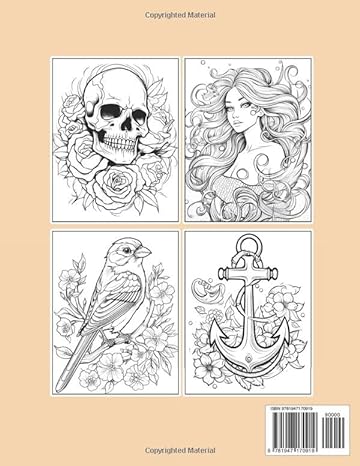 Tattoo Coloring Book For Inmates: 70 Coloring Pages For Adults With Beautiful Stress Relieving Designs for Relaxation, Mindfulness, Gift For Men Women In Jail And Tattoo Lovers - TX Corrections Bookstore