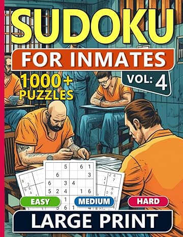 Paperback Sudoku puzzle book with easy to hard challenges for adults, featuring solutions and brain-teasing activities.