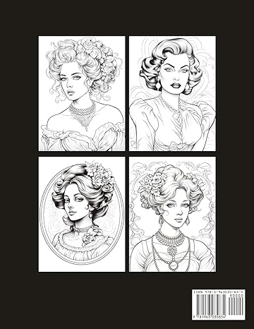 Victorian woman coloring book for inmates - TX Corrections Bookstore