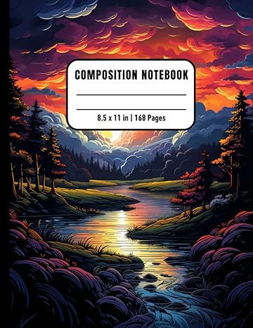 Nature Landscapes Composition Notebook For Inmates: Blank Sketch Book For Men And Women In Jail, Colorful Unrulled Black Journal For Journaling Note ... 168 Pages, Gift For Nature Scenes Lovers - TX Corrections Bookstore