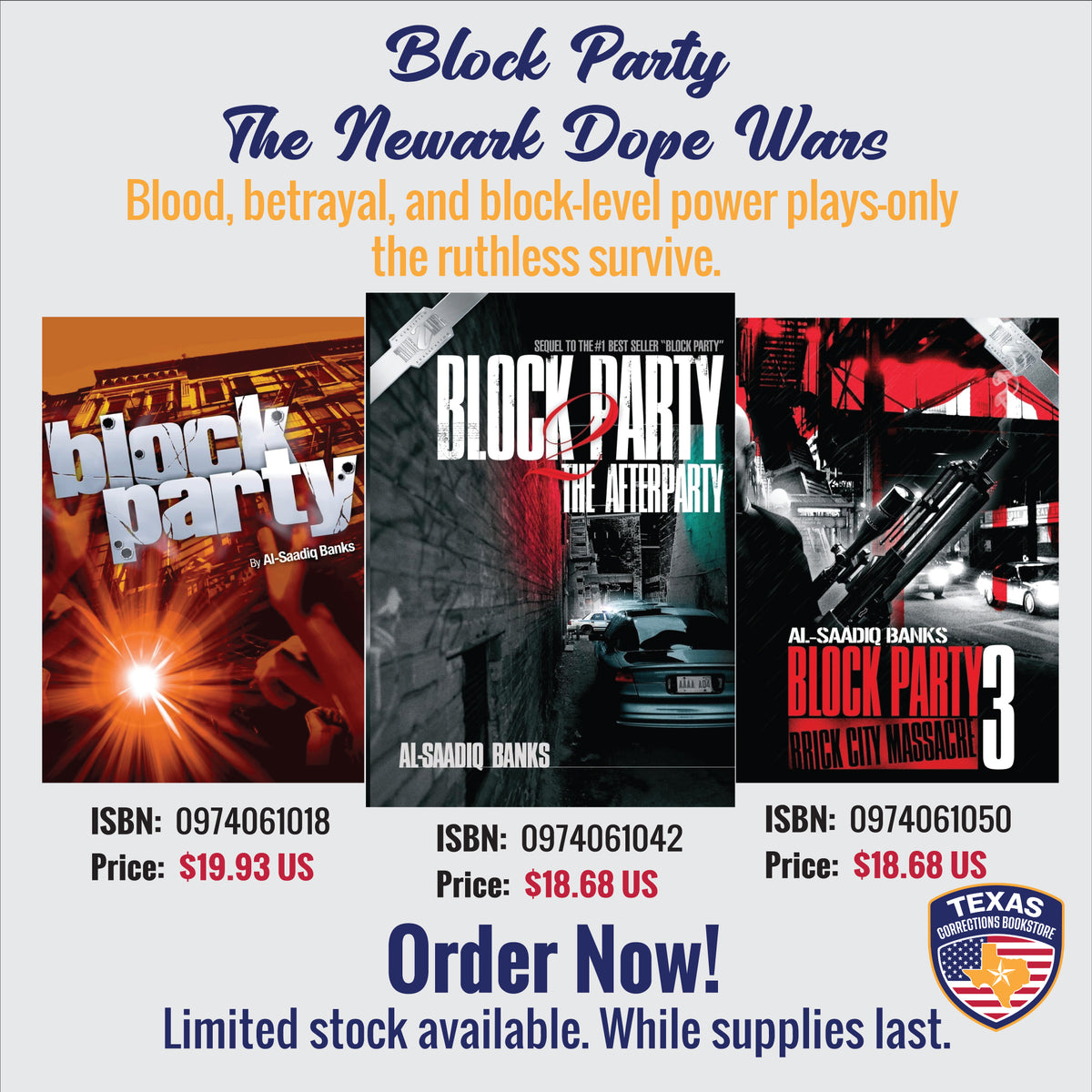 Block Party: The Newark Dope Wars Books 1–3 Bundle