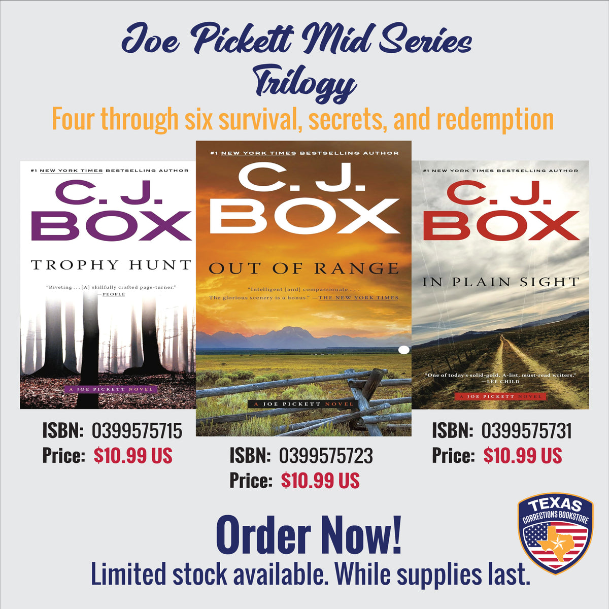 Joe Pickett Books 4–6: Trophy Hunt, Out of Range & In Plain Sight Bundle