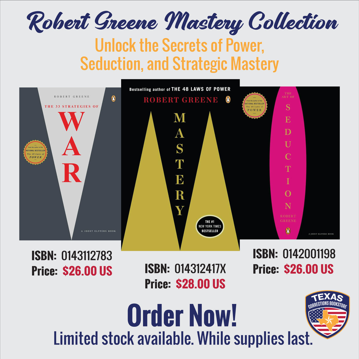Robert Greene Mastery Collection: Strategy, Mastery & Seduction Bundle
