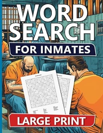 Word Search Book For Inmates Men Easy, Medium & Hard Puzzles For Adults With Solutions, Fun And Brain-Challenging Puzzle Activity, Puzzlers Books For Beginners And Advanced Paperback - TX Corrections Bookstore