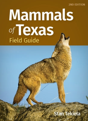 Paperback Mammals of Texas Field Guide by Adventure Publications showing detailed cover with images of various Texas mammals.