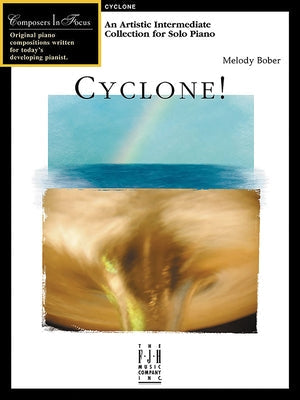 Paperback of "Cyclone!" music book by Alfred Music with sheet music pages visible.