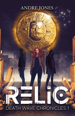 Paperback book titled "Relic" by Alien Press, featuring a cover with abstract artwork and the book's title displayed prominently.