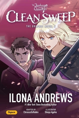Paperback of The Innkeeper Chronicles Volume 2: Clean Sweep graphic novel by Andrews McMeel Publishing, featuring colorful cover art.