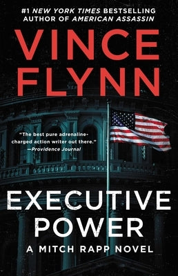 Paperback of "Executive Power" by Atria Books, showing the book cover with title and author details.