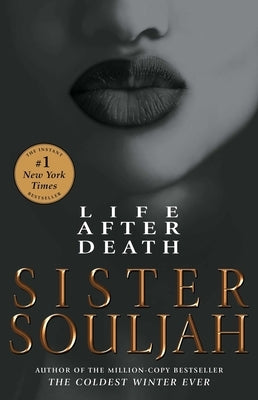 Paperback copy of "Life After Death" by Atria Books, featuring a close-up of the book cover with title and author.