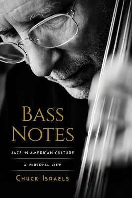 Hardcover of "Bass Notes: Jazz in American Culture" by Backbeat Books, featuring a close-up of the book cover with jazz-themed design.