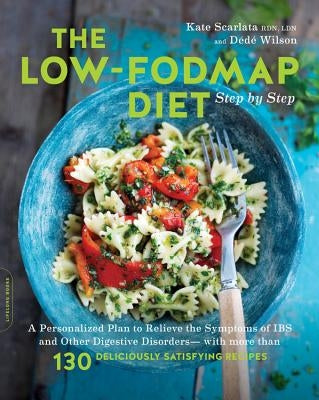 Paperback book titled "The Low-Fodmap Diet Step by Step" by Balance, featuring a colorful cover on digestive health and IBS relief.
