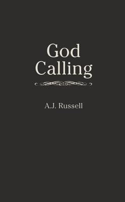Paperback book titled "God Calling" by Barbour Publishing, featuring a cover with religious-themed artwork.