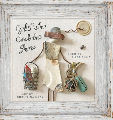 Hardcover of "Girls Who Comb the Shore" by Beach Urchin Books featuring a seaside scene with girls collecting shells on the beach.