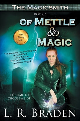 Paperback of Mettle and Magic by Bell Bridge Books, showing the book cover with mystical design and title text.