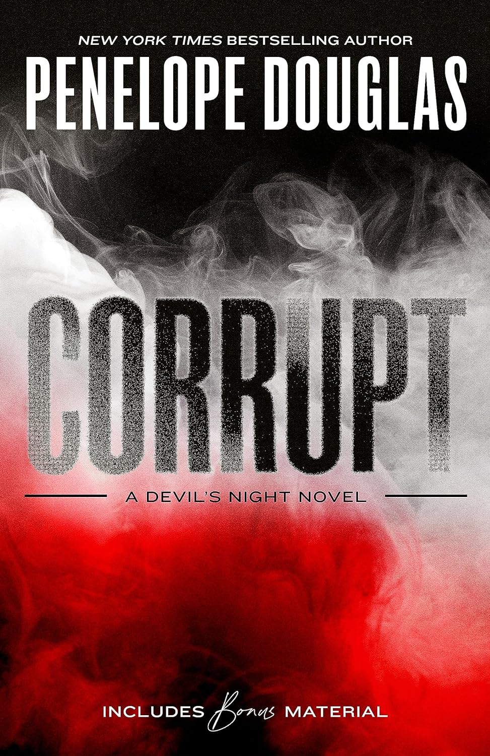 Paperback of "Corrupt (Devil's Night)" by Berkley Books, showing the book cover with dark, ominous artwork.