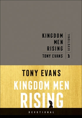 Leather devotional book titled Kingdom Men Rising by Bethany House Publishers, featuring a close-up of the cover design.
