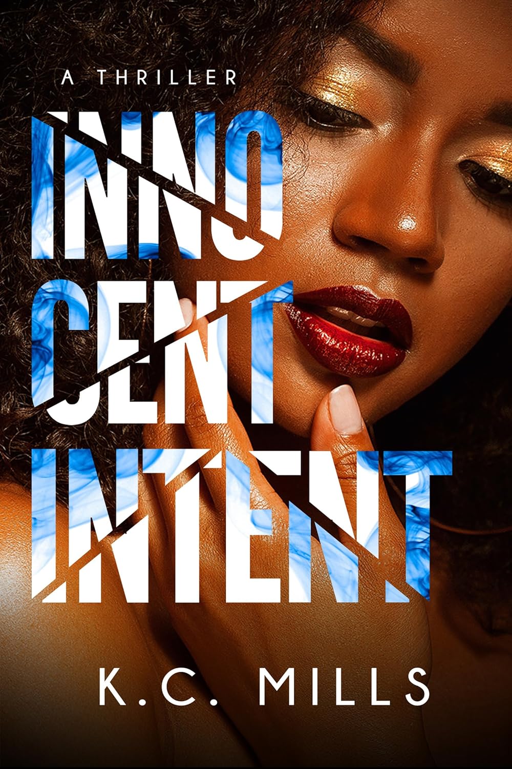 Paperback novel titled Innocent Intent by Black Odyssey Media, featuring a dark cover design with mysterious artwork.