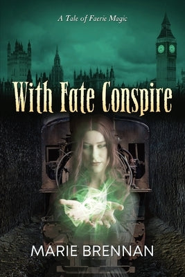 Paperback copy of "With Fate Conspire" by Book View Cafe featuring a cover with artistic design and title text.