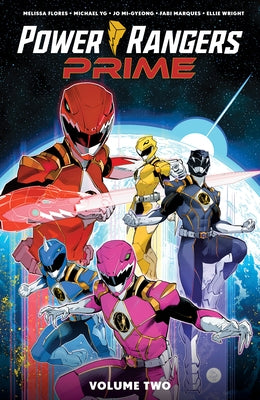 Paperback comic book titled Power Rangers Prime Vol. 2 by Boom! Studios featuring colorful Power Rangers characters on the cover.