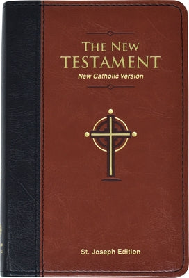 St. Joseph New Catholic Version Bible pocket edition by Catholic Book Publishing, featuring a black cover and compact size.