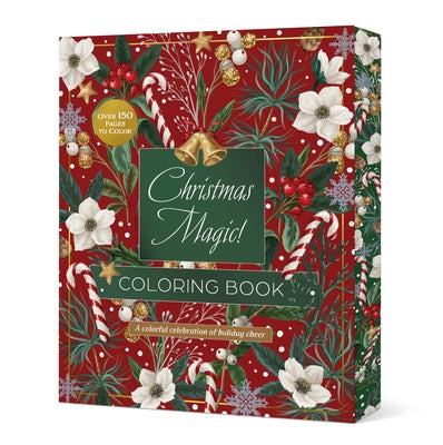 Paperback Christmas Magic Coloring Book by Chartwell Books featuring festive holiday illustrations for all ages.