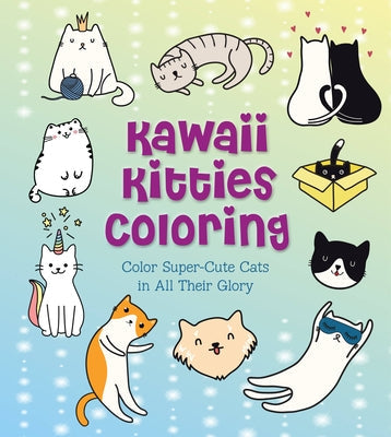 Paperback coloring book featuring adorable kawaii cats by Chartwell Books, with colorful illustrations of cute cats to color.