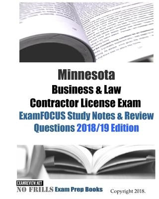 Paperback Minnesota Business & Law Contractor License Exam Study Notes and Review Questions by Createspace Independent Publishing Platform