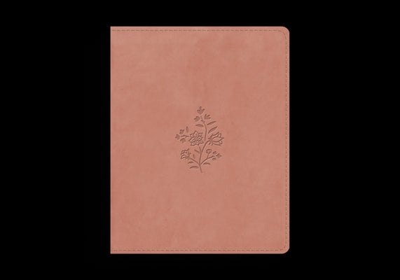 ESV Single Column Journaling Bible by Crossway in Trutone Blush Rose with Wildflower design, featuring large, readable text and journaling margins.