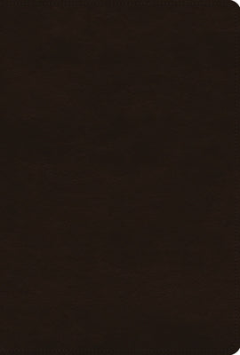 ESV Women's Study Bible in Trutone Deep Brown by Crossway, open to a page showing biblical notes and study features.