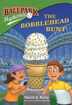 Paperback book titled The Bobblehead Bunt by Curveball Books, featuring a colorful baseball-themed cover.