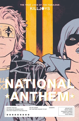 Paperback copy of The True Lives of the Fabulous Killjoys: National Anthem by Dark Horse Books, featuring vibrant cover art.