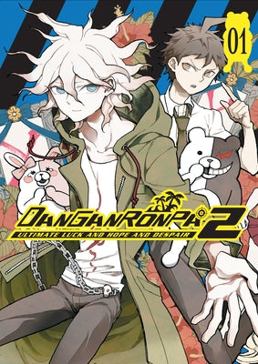 Paperback of Danganronpa 2: Ultimate Luck and Hope and Despair Volume 1 by Dark Horse Manga, showing the book cover with colorful artwork.
