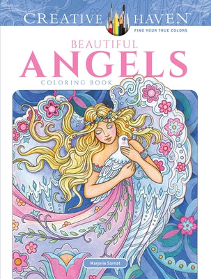 Paperback Creative Haven Beautiful Angels Coloring Book by Dover Publications featuring detailed angel illustrations for coloring.