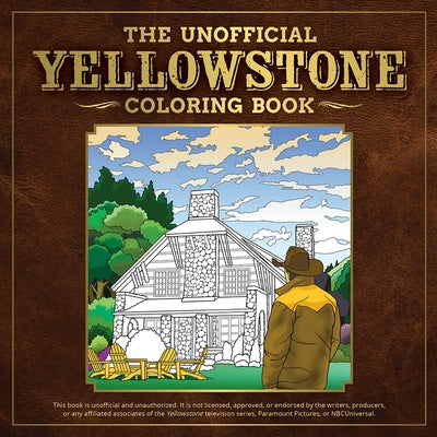 Paperback Yellowstone Coloring Book by Dover Publications featuring detailed illustrations of Yellowstone scenery and wildlife.