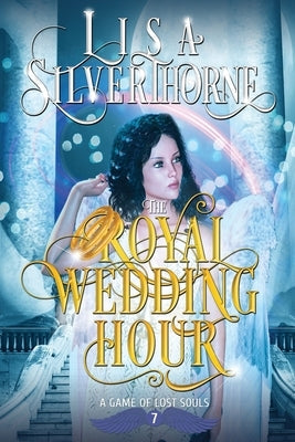Paperback book titled "The Royal Wedding Hour" by Elusive Blue Fiction, featuring a cover image with elegant design and royal-themed elements.