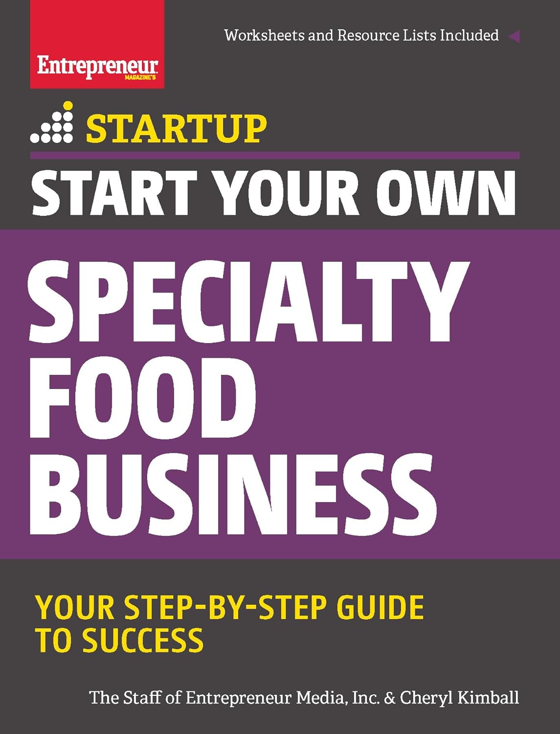 Paperback book titled "Start Your Own Specialty Food Business" by Entrepreneur Press, featuring a clean cover with text and branding.
