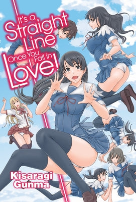 Paperback titled "It's a Straight Line Once You Fall in Love" by FAKKU, featuring the book cover with title and design elements.