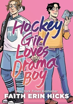 Paperback of "Hockey Girl Loves Drama Boy" by First Second featuring a colorful cover illustration of a girl and boy.