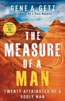 Paperback book titled "The Measure of a Man: Twenty Attributes of a Godly Man" by Fleming H. Revell Company, with a plain cover design.