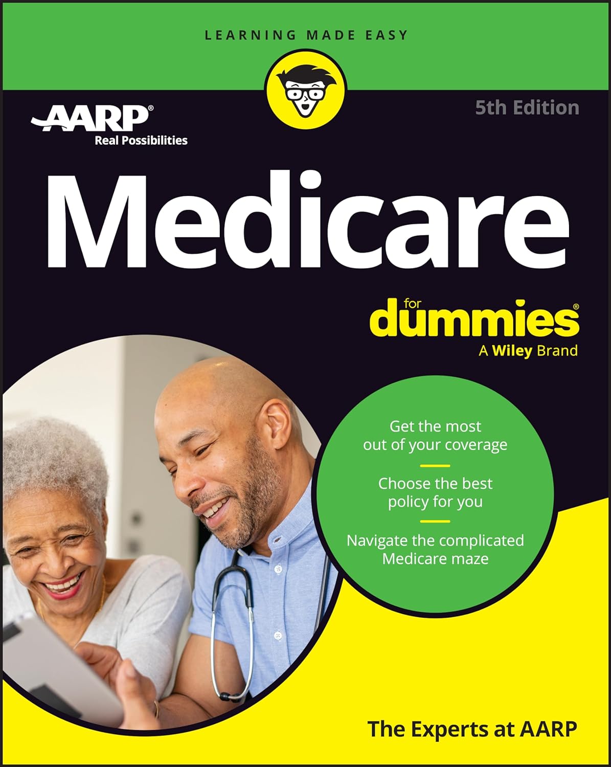 Paperback book titled Medicare for Dummies, 5th edition, published by For Dummies, with a white cover and black text.