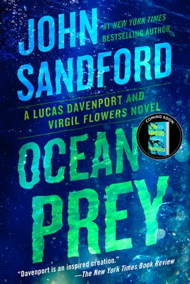 Paperback copy of Ocean Prey by G.P. Putnam's Sons featuring the book cover with ocean-themed artwork and title text.