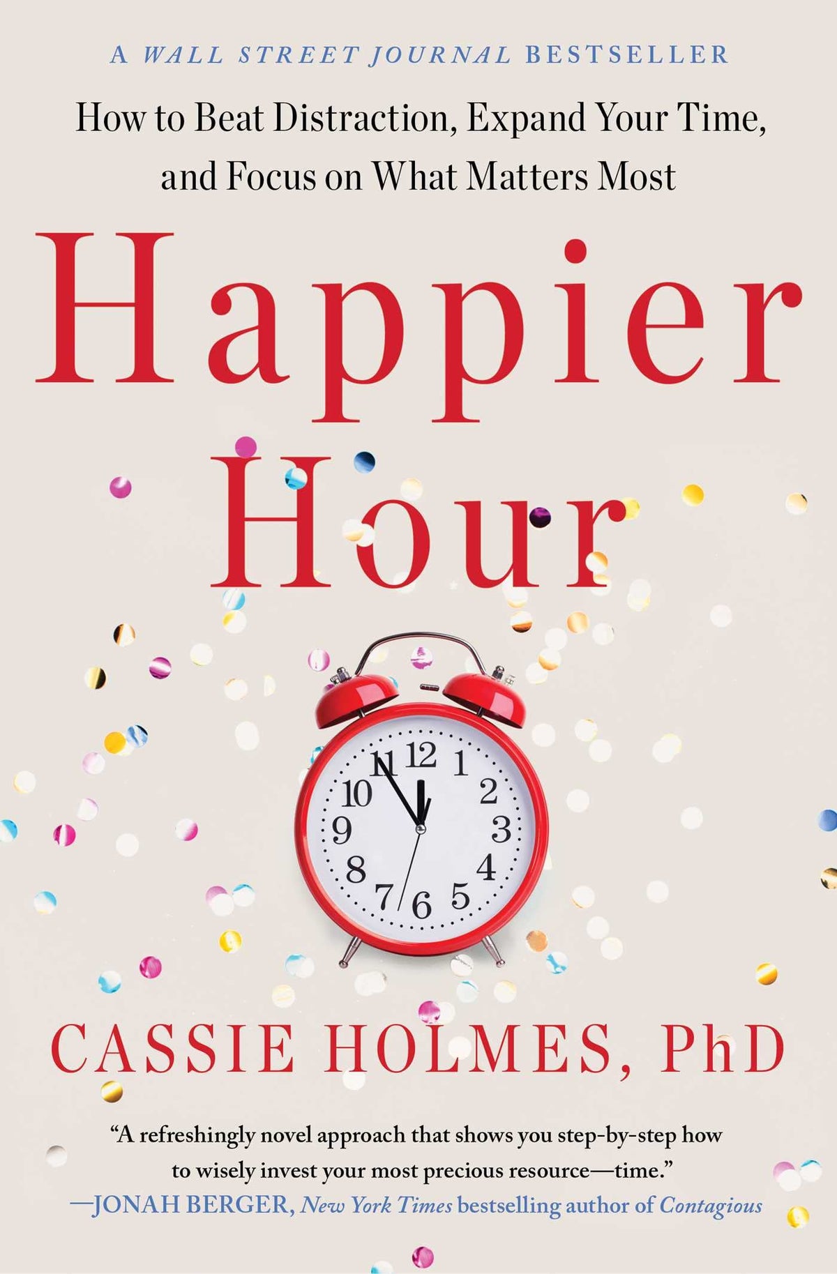 Paperback of "Happier Hour" by Gallery Books, featuring the book cover with title and author details.