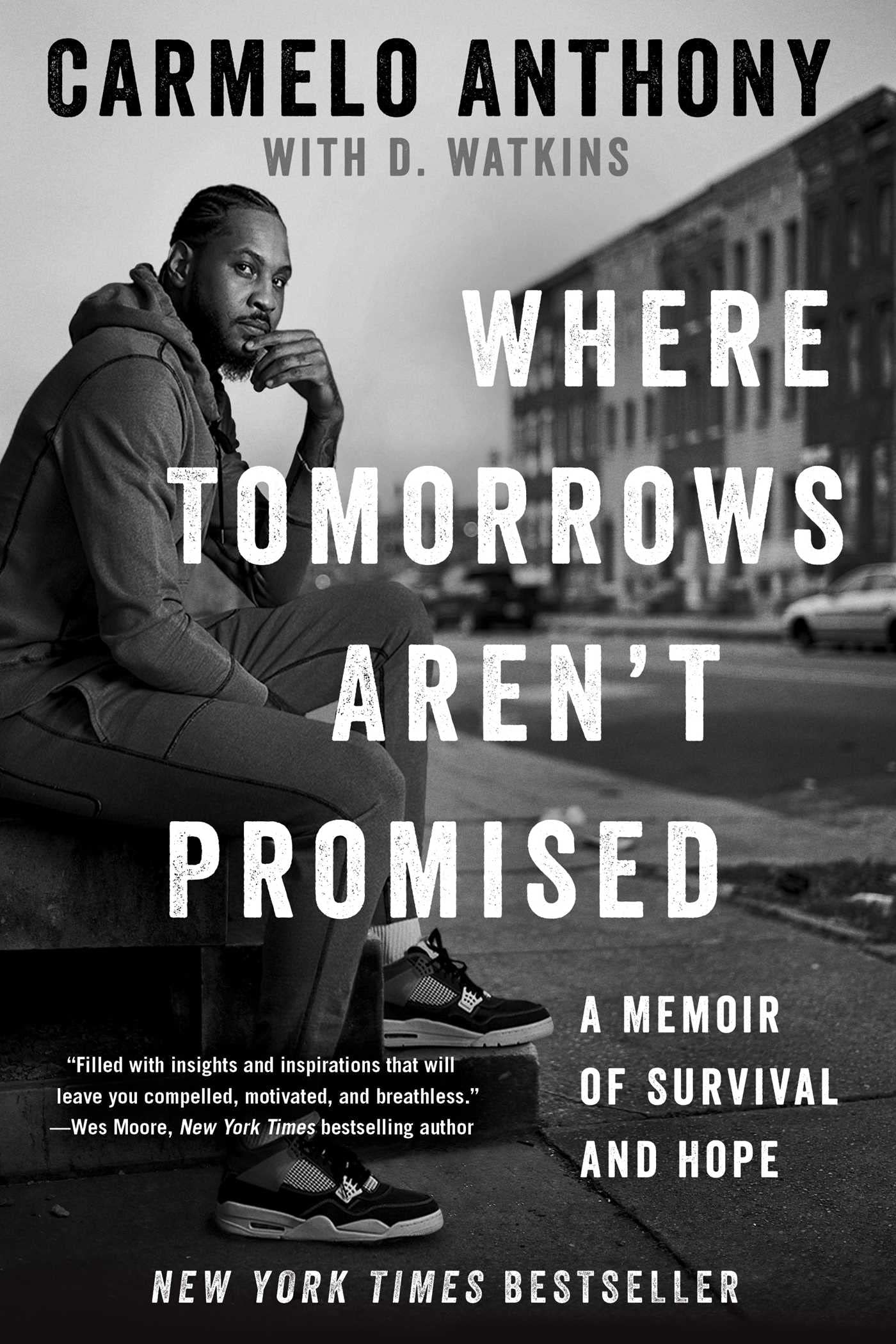 Paperback of "Where Tomorrows Aren't Promised" by Gallery Books, a memoir of survival and hope with a simple, eye-catching cover.