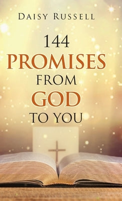 Bible titled "144 Promises from God to You" by Gatekeeper Press, featuring a hardcover with gold-embossed lettering.