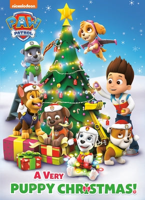 Paperback of "A Very Puppy Christmas!" from Paw Patrol by Golden Books, featuring festive holiday-themed puppy characters.