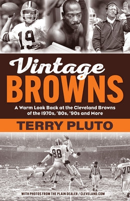 Paperback book titled "Vintage Browns" by Gray & Company Publishers, showcasing a cover with Cleveland Browns football history images.