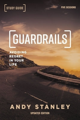 Paperback Guardrails Bible Study Guide by HarperChristian Resources, updated edition on avoiding regret in life, shown in the image.