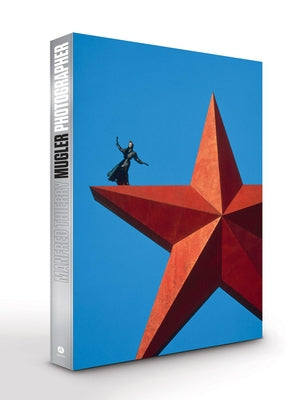 Hardcover book titled "Manfred Thierry Mugler, Photographer" by Harry N. Abrams featuring Mugler's fashion photography.
